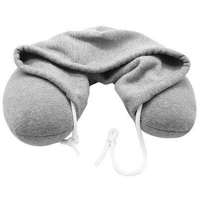 

Portable Neck Pillow with Hoodie Hood U Shape Neck Pillow with Hat for Traveling Camping