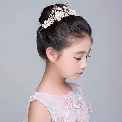 

Childrens headdress princess hair accessories handmade baby show jewelry headband Korean girl hairpin flower girl headband