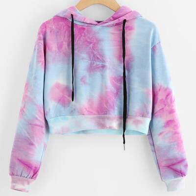 

Nomeni Womens Sexy Printed Long Sleeve Short Sweatshirt Hoodies Tops Blouse