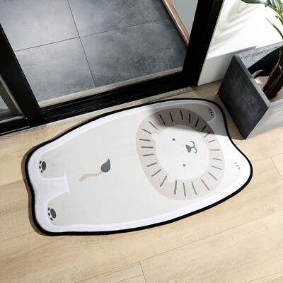 

Gobestart Cartoon Animal Floor Mats Gateway Bathroom Door Water Absorbent Anti-slip Mat