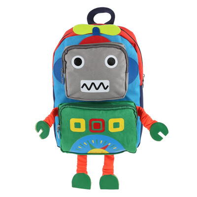 

Lovely Cartoon Robot Shape Backpack Children School Bag