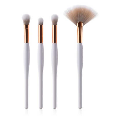 

Toponeto 4Pcs Pro Makeup Brushes Set Foundation Powder Eyeshadow Eyeliner Lip Brush Tool