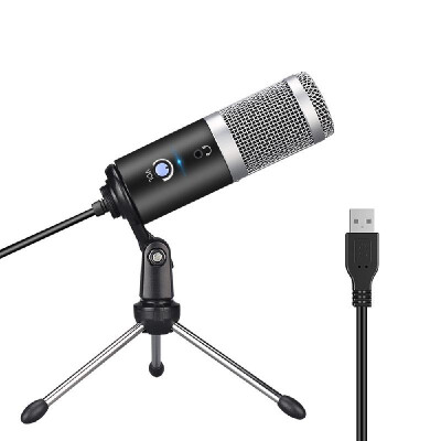 

Professional Condenser Microphone for Computer with USB Plug Broadcasting Volume Control Recording Microphones