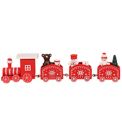 

New Christmas Gifts Wooden Train Cute Wood Mini Mini Train Ornaments Kids Christmas Party Kindergarten Decoration Gift Toys