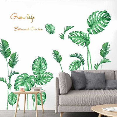 

〖Follure〗DIY Beach Tropical Palm Leaves Wall Stickers Modern Art Vinyl Decal Wall Mural