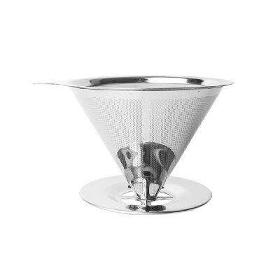 

Stainless Steel Pour Over Dripper Coffee Dual Layer Mesh Filter with Cup Stand Coffee Strainers Tools