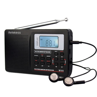 

Outdoor Portable Full Band FMSW Radio Personal Mini Pocket LED Backlit Stereo Dab Radio With Earphone For American standard