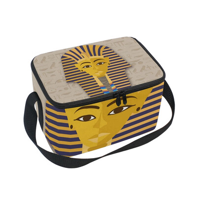 

ALAZA Lunch Box Egypt Pattern Insulated Lunch Bag Large Cooler Tote Bagfor Men Women