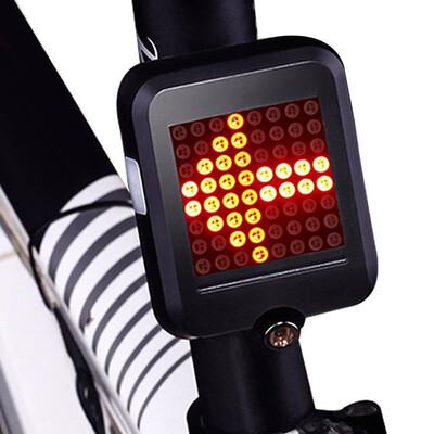 

LED Bike Rear Tail Light Safety Warning Bicycle Turn Signal Lamp USB Charging