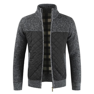 

Mens Warm Autumn Winter Colorblock Thick Open Front Coat Jacket Outwear Tops