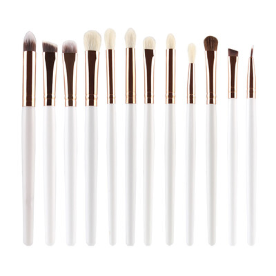 

Makeup Brush Eyeshadow Eye Lip Foundation Brushes Rose Gold 12Pcs Set