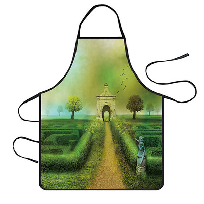 

Toponeto Home Women Waterproof Cute Cartoon Kitchen Restaurant Cooking Bib Apron Aprons