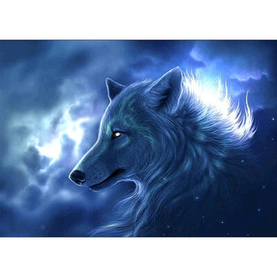 

5D DIY Full Drill Diamond Painting Novelty Wolf Cross Stitch Embroidery Kit