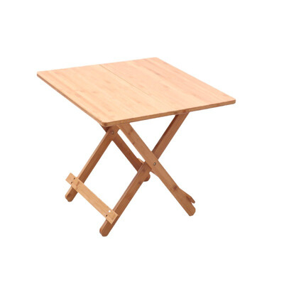 

BO AI NUO Nanzhu 60 folding square table modern minimalist table portable solid wood table 606050cm 7464