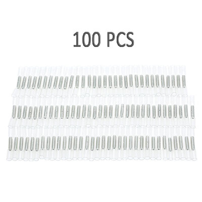 

100 PCS 26-24 AWG Insulated Heat Shrink Butt Connectors Waterproof Wire Electrical Crimp Terminals Connect Tube