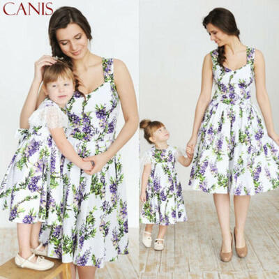

Mommy&Me Family Matching Dress Mother Daughter Floral Sundress For Kid Women
