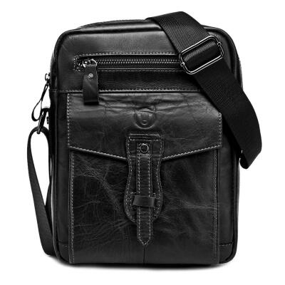 

BULLCAPTAIN Shoulder Packs Business Men Genuine Leather Crossbody Bags