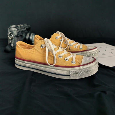 

Comet EVENSTAR old small dirty shoes men low to help wash canvas shoes retro dirty shoes men&women couple shoes