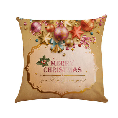 

Tailored Happy Christmas Pillow Cases Sofa Cushion Cover Home Decor Pillow Case