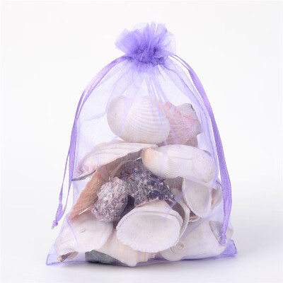 

PH PANDAHALL 100 PCS 5x7 inch Medium Purple Organza Drawstring Bags