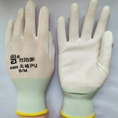 

13-Pin Silicon-Free PU Anti-Static Wear-Resistant Soft Garden Gloves Labor Work Protective Gloves For Adults 12 Pairs