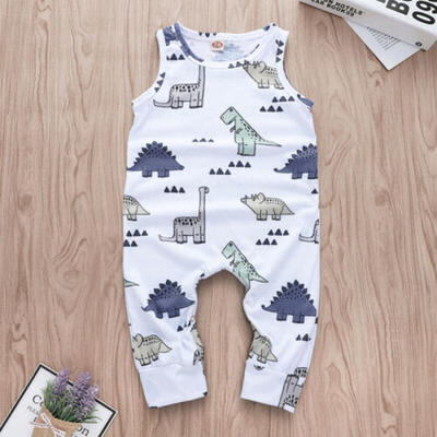 

Newborn Kids Baby Boy Girl Dinosaur Print Romper Summer Clothes Outfits Jumpsuit