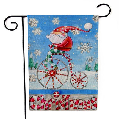 

Siaonvr Christmas Garden Flag Santa Claus Double Sided Banner Outdoor Lawn Decor Flag