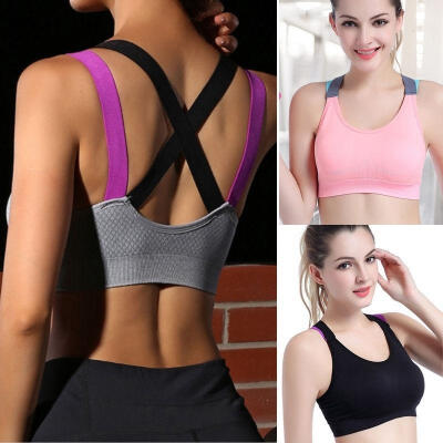 

Women Seamless Sports Bra Yoga Padded Stretch Workout Top Tank Comfort Women Sexy