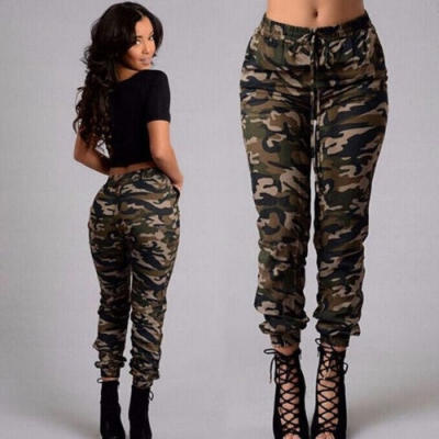 

Women´s Lady Camouflage Pants Casual Cargo Joggers Military Army Harem Trousers Clothes