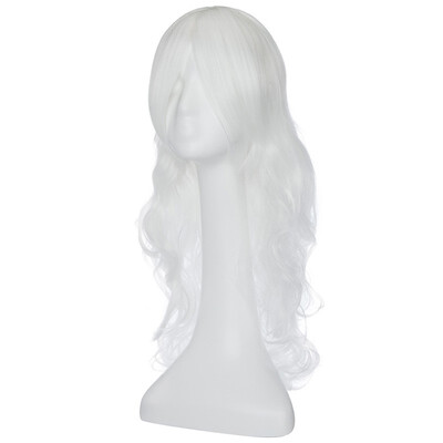 

Silvery Gray Cosplay Wig with Bangs 13 Colors Heat Resistant Synthetic Wig Long Straight Vogue Anime for Women Girls Lady Fashion