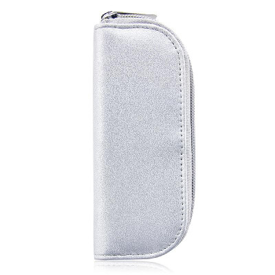 

Silver Cosmetic Bag Makeup Brushes Pouch Case Holder Waterproof Makeup Brushes Organizer Case