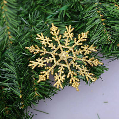 

New Fashion Christmas Decorations 128Cm Glitter Stereoscopic Snowflake Christmas Tree Ornament Pendants Home Decor Gifts