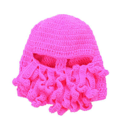 

Octopus Unisex Winter Warm Knitted Crochet Hat Mask Balaclava