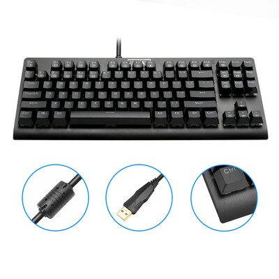 

REDRAGON K568RGB Keyboard Gaming Blue Switch USB Wired Mechanical 87Keys 8Backlit Mode With Keycap Puller for PC Computer Gamer
