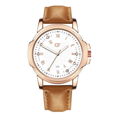 

Gobestart Hot Man Leather Watch Whatever Late Anyway Letter Watches New Pointer glow