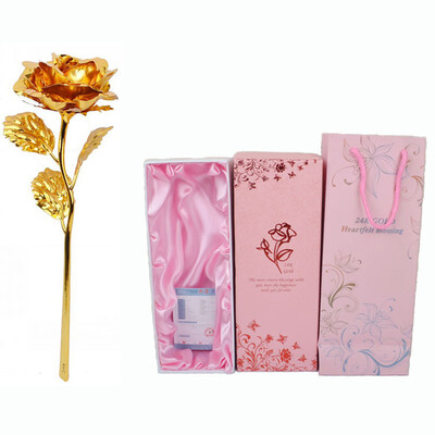 

Gobestart Mothers Day Decoration Gift Foil Plated Rose Gold Rose Lasting Forever