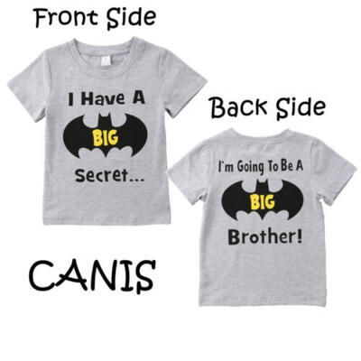 

Kids Baby Boys Batman Big Brother Tops Cotton T-shirt Casual Tee Clothes Summer