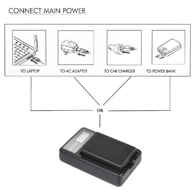 

Andoer Portable LED Power Charger with 2pcs 1200mAh EN-EL14 Rechargeable Li-ion Lithium Batteries for Nikon D3100 D3200 D3300 D510