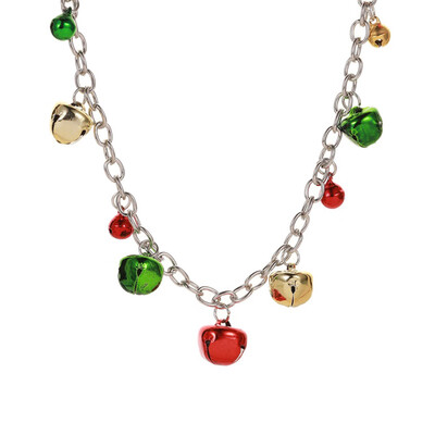 

4 Pcs Christmas Colorful Jingle Bells Necklace Bracelet Earrings Jewelry Set Men Women Personality Decoration Christmas Gift