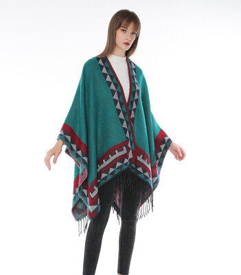 

European&American ladies triangle art fan youth fashion autumn&winter thickening super long increase warm shawl Amazon