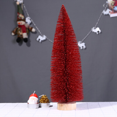 

Toponeto Christmas Tree Mini Pine Tree With Wood Base DIY Crafts Home Table Top Decor