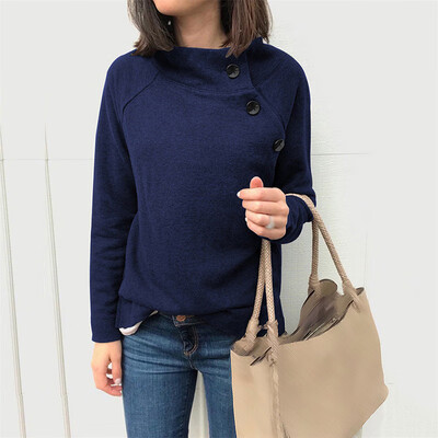 

Womens Casual Slim Coat Long Sleeve Buttons Warm Pullover Hoodie Outwear Tops