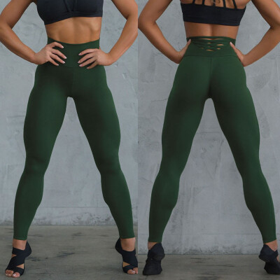 

Women Fashion Solid Tight Sports Pants Ladies Long Trousers