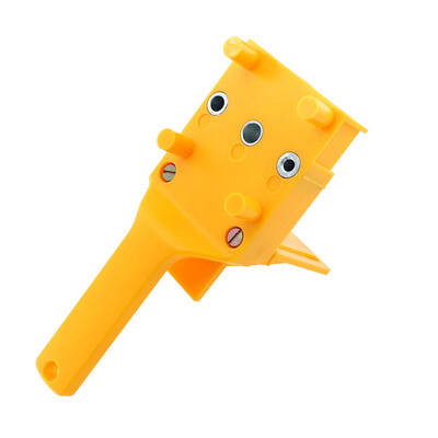 

Handheld Locator Woodworking Puncher Self Centering Doweling Wood Board Connection Hole Yellow ABS Tool Set