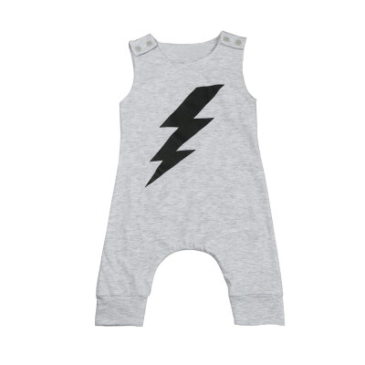 

Newborn Infant Baby Boy Lightning Pattern Jumpsuit Romper Outfits Clothes