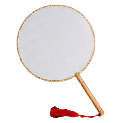 

Blank fan painted fan retro silk palace fan