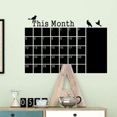 

〖Follure〗DIY Monthly Planner Calendar Blackboard Chalk Board Removable Wall Sticker Decal