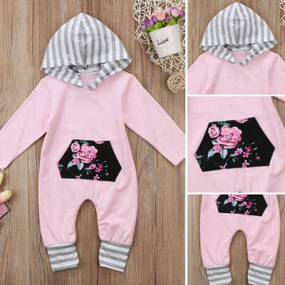 

Toddler Infant Boys Girls Cotton Hodded Romper Jumpsuit Bodysuit Clothes Outfit