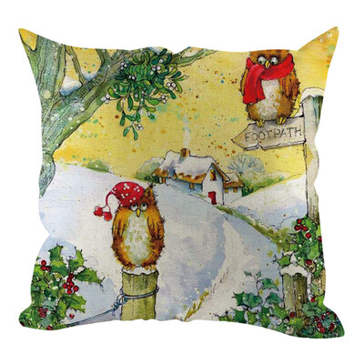

Siaonvr Christmas Pillow Cover Pillowcases Decorative Sofa Cushion Cover Home Decoration