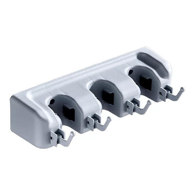 

Manufacturers wholesale ABS explosion models plastic mop shelf hook multi-function card holder mop rack broom hanger 5 drag 6 hook